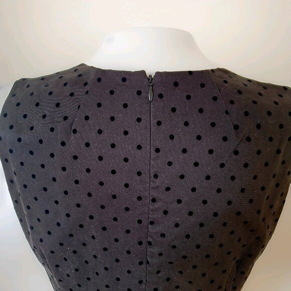 GAP BLACK POLKA DOT DRESS WITH POCKETS!  SIZE 12 NWT - Picture 4 of 7
